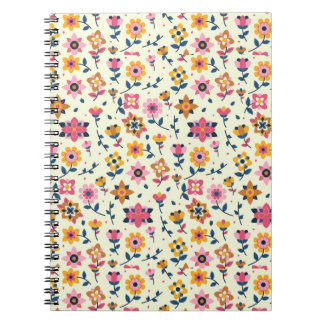 Farbenfrohe Ditsy Floral Print Hintergrund Notizblock