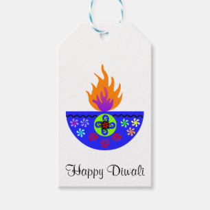 Farbenfrohe Diwali Lamp Diya Geschenkanhänger