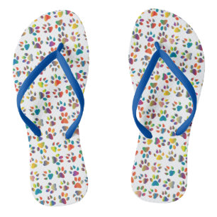 Farbenfrohe Doggie Paws Flip Flops