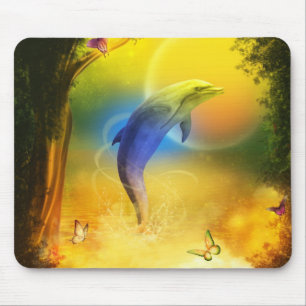 Farbenfrohe Dolphin Mousepad