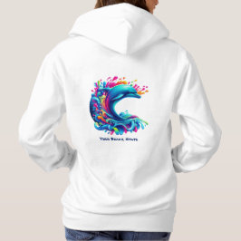 Farbenfrohe Dolphin Splash-Fisherman Core- Hoodie