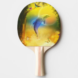 Farbenfrohe Dolphin Tischtennis Schläger