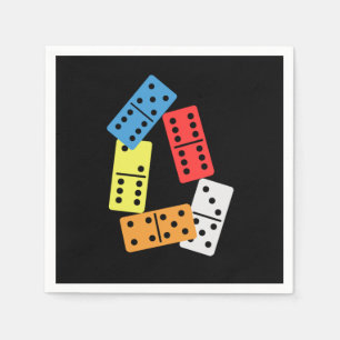 Farbenfrohe Domino Dominoes Tiles Puzzler Game-Ges Serviette