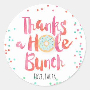 Farbenfrohe Donut Danke Stickers