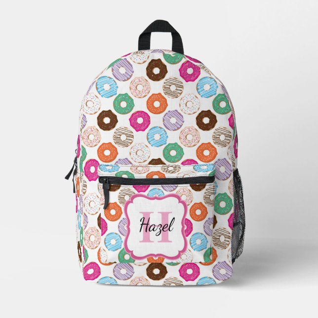 Farbenfrohe Donut-Rucksack Bedruckter Rucksack (Vorderseite)