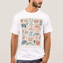 Farbenfrohe Doodle-Prints: Inspirierend Kunst für T-Shirt