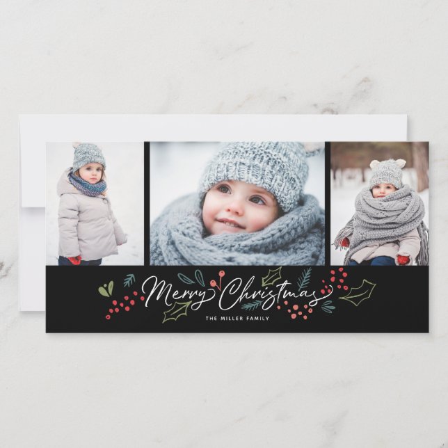 Farbenfrohe Doodles Frohe Weihnachten 3 Foto Schwa (Vorderseite)