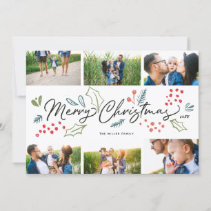 Farbenfrohe Doodles Frohe Weihnachten 6 Multi-Foto