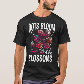 Farbenfrohe Dot Art Blume T-Shirt