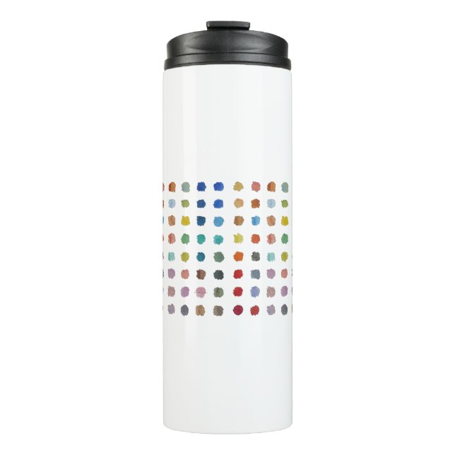 Farbenfrohe Dot Tumbler - Kleine Punkte Thermosbecher (Vorderseite)