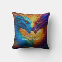 Farbenfrohe Drachen in der Liebe