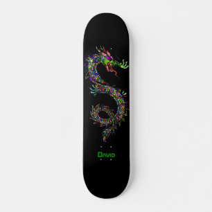 Farbenfrohe Drachen-Skateboard Skateboard