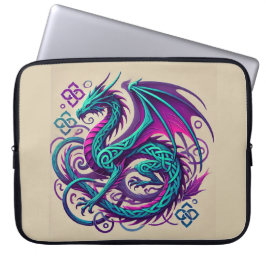 Farbenfrohe Dragon Lavender Laptopschutzhülle