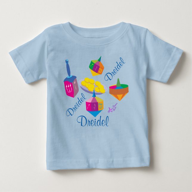 Farbenfrohe Dreidels Baby T-shirt (Vorderseite)