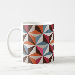 Farbenfrohe Dreieck-Fliesen: Vintages Mosaik Kaffeetasse