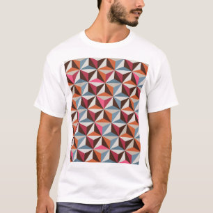 Farbenfrohe Dreieck-Fliesen: Vintages Mosaik T-Shirt
