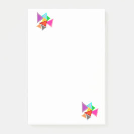 Farbenfrohe Dreiecke  Post-it Klebezettel