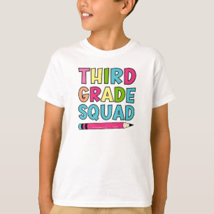Farbenfrohe dritte Klasse Squad - zurück zur Schul T-Shirt