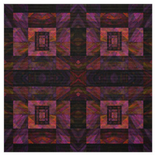 Farbenfrohe dunkle Galaxie der Blockbaukunst Stoff