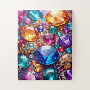 Farbenfrohe Edelsteine & Juwelen Puzzle