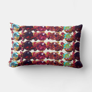 Farbenfrohe Edelsteine, Rubine, Diamanten, Saphire Lendenkissen