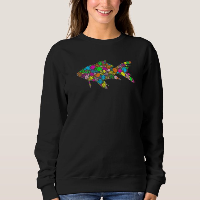 Farbenfrohe Ei Goldfish für Frauen Kinder - Ostern Sweatshirt (Vorderseite)