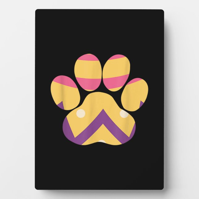 Farbenfrohe Eierpfade Funny Dog Cat Lovers Geschen Fotoplatte (Vorderseite)