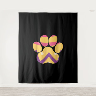 Farbenfrohe Eierpfade Funny Dog Cat Lovers Geschen Wandteppich