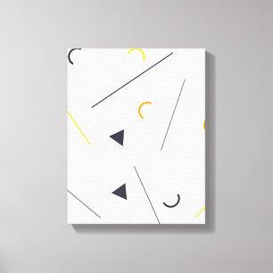 Farbenfrohe, einfache, trendige, geometrische Stad Leinwanddruck