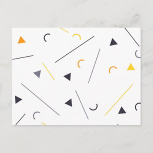 Farbenfrohe, einfache, trendige, geometrische Stad Postkarte