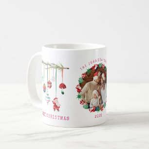 Farbenfrohe, einfache Weihnachts-Foto-Kalender Kaffeetasse