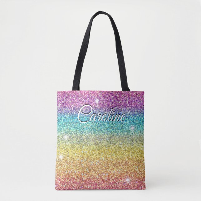 Farbenfrohe Einhorn Regenbogen Glitzer Trendy Must (Vorderseite)