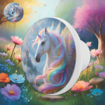 Farbenfrohe Einhorn und Burg