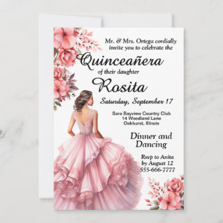 Farbenfrohe Einladung zu Quinceanera