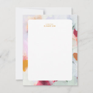 Farbenfrohe einzigartige abstrakte Kunst personali Mitteilungskarte