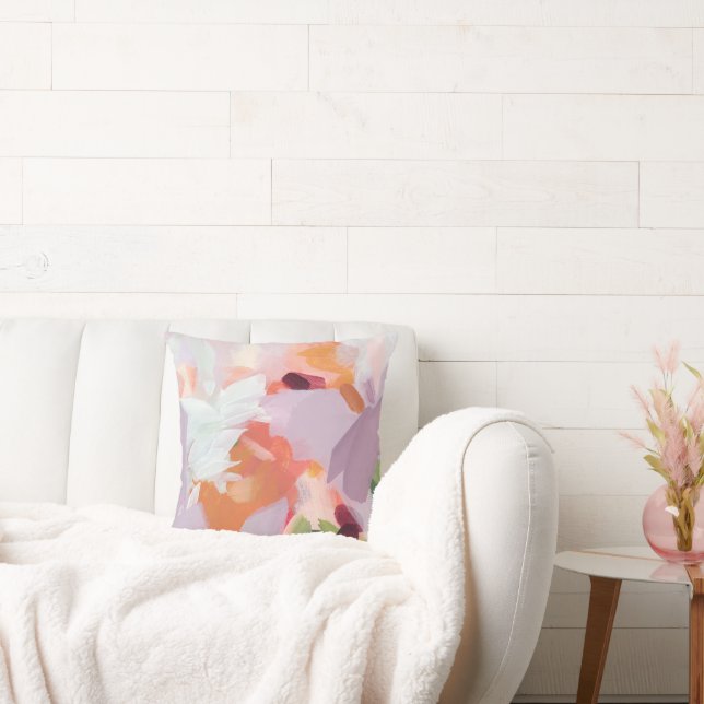 Farbenfrohe, einzigartige Abstrakte Malerei Origin Kissen (Liege)