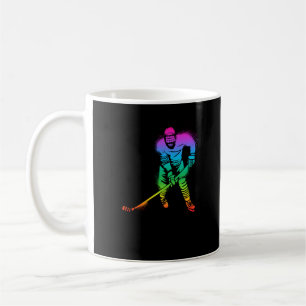 Farbenfrohe Eishockeyspieler Eissport Kaffeetasse