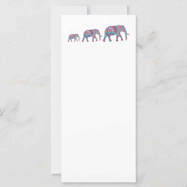 Farbenfrohe Elefanten (Vorderseite)