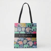 Farbenfrohe Elefanten, Elefantenmuster, Ihr Name