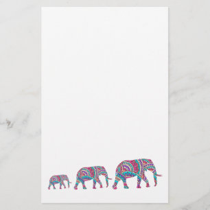 Farbenfrohe Elefanten Flyer