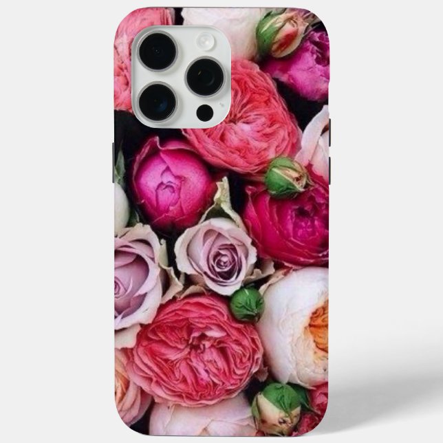 Farbenfrohe Elegant Floral iPhone Case (Rückseite)