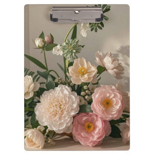 Farbenfrohe Elegante Blumen im Vintage-Stil Klemmbrett