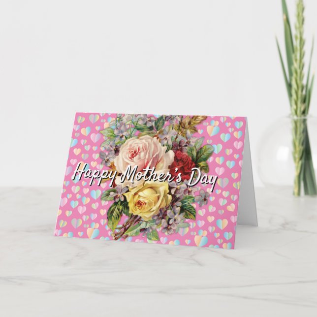 Farbenfrohe Elegante Muttertagskarte Feiertagskarte (Vorderseite)