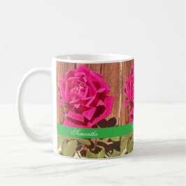 Farbenfrohe Elegante Rosa Blume Rosa Blütenfarben Kaffeetasse