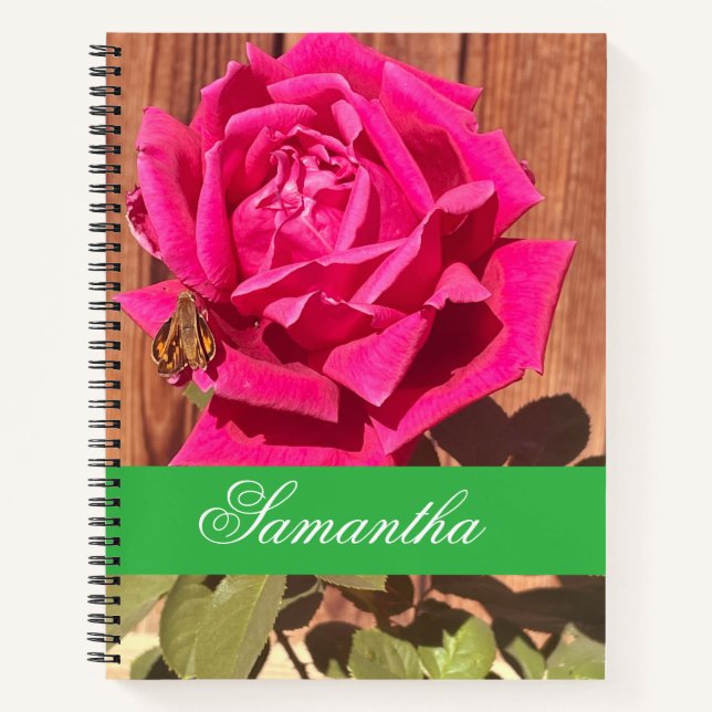 Farbenfrohe Elegante Rosa Blume Rosa Blütenfarben Notizbuch (Vorderseite)