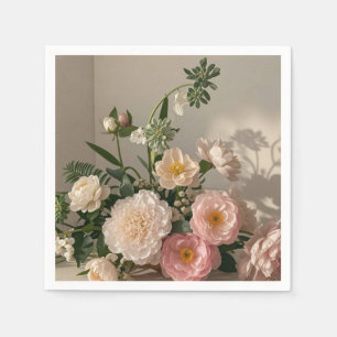 Farbenfrohe Elegante, Vintag inspiriert Blume Serviette