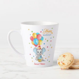 Farbenfrohe Elephant Cartoon Kindergeburtstag Milchtasse