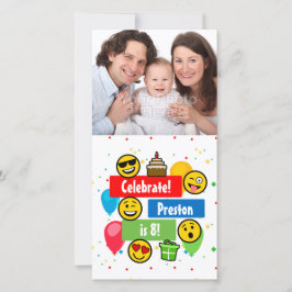 Farbenfrohe Emoji Geburtstagsparty Kinder oder Jun
