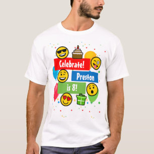 Farbenfrohe Emoji Geburtstagsparty Kinder oder Jun T-Shirt