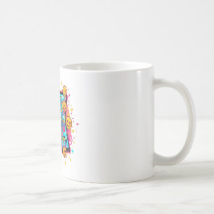 Farbenfrohe Emoji Letter M Tasse